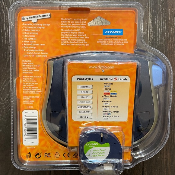 DYMO Personal Label Maker Label Writer Label Machine model LT-100T - Picture 2 of 5